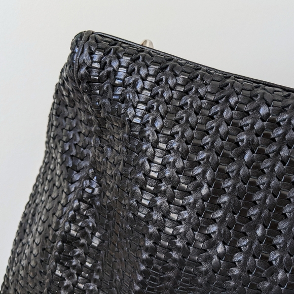 Christian Dior Black Woven Leather Medium Soft Lady Dior Tote Bag - Picture 15 of 16